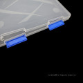 Caixa de arquivo plástico de armazenamento transparente portátil